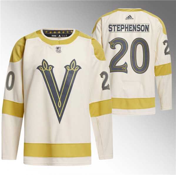 Men%27s Vegas Golden Knights #20 Chandler Stephenson Cream 2024 Winter Classic Breakaway Stitched Jersey Dzhi